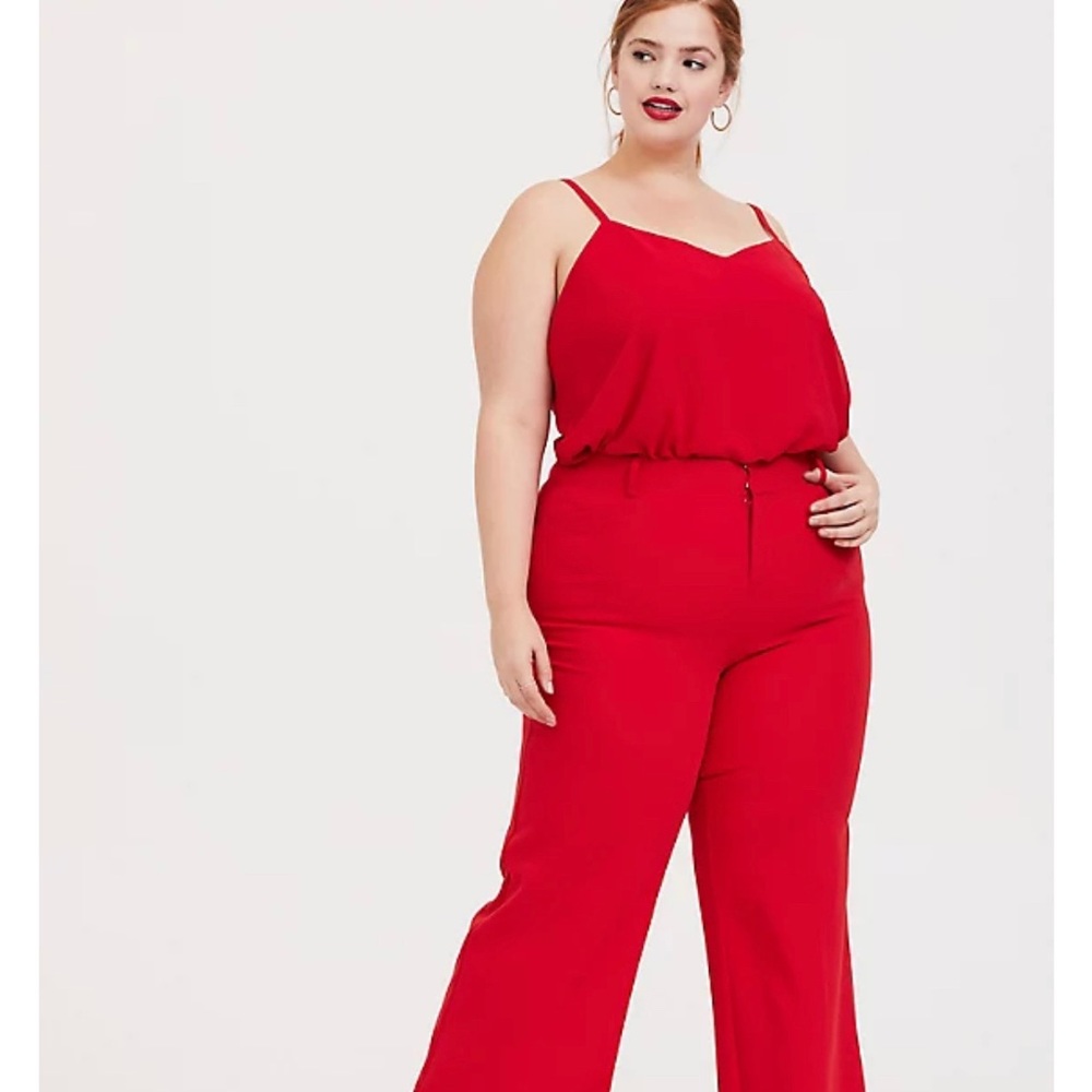 Deep Red Double Layer Swing Cami